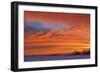 Canada, Manitoba, Deacon's Corner. Sunrise over the prairie in winter.-Mike Grandmaison-Framed Photographic Print