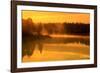 Canada, Manitoba. Fog at Sunrise over Whiteshell River-Jaynes Gallery-Framed Photographic Print