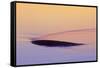 Canada, Manitoba, Sasagiu Rapids. Sunset on rock in stream.-Jaynes Gallery-Framed Stretched Canvas