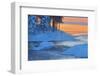 Canada, Manitoba, Sasagiu Rapids. Sunset on Setting Lake in winter.-Jaynes Gallery-Framed Photographic Print