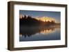 Canada, Manitoba, Whiteshell Provincial Park. Fog at dawn on Lyons Lake.-Jaynes Gallery-Framed Photographic Print