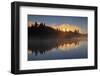 Canada, Manitoba, Whiteshell Provincial Park. Fog at dawn on Lyons Lake.-Jaynes Gallery-Framed Photographic Print