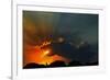 Canada, Manitoba, Winnipeg. God rays burst through clouds.-Jaynes Gallery-Framed Photographic Print