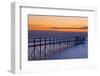 Canada, Manitoba, Winnipeg. Pier on Lake Winnipeg at dawn.-Jaynes Gallery-Framed Photographic Print