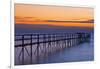 Canada, Manitoba, Winnipeg. Pier on Lake Winnipeg at dawn.-Jaynes Gallery-Framed Photographic Print