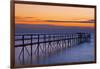 Canada, Manitoba, Winnipeg. Pier on Lake Winnipeg at dawn.-Jaynes Gallery-Framed Photographic Print