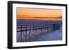 Canada, Manitoba, Winnipeg. Pier on Lake Winnipeg at dawn.-Jaynes Gallery-Framed Photographic Print