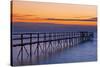 Canada, Manitoba, Winnipeg. Pier on Lake Winnipeg at dawn.-Jaynes Gallery-Stretched Canvas