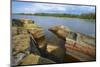 Canada, Manitoba, Winnipeg. Rocky shoreline along Bloodvein River.-Jaynes Gallery-Mounted Photographic Print