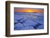 Canada, Manitoba, Winnipeg. Sunrise on Lake Winnipeg spring ice.-Jaynes Gallery-Framed Photographic Print