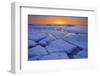 Canada, Manitoba, Winnipeg. Sunrise on Lake Winnipeg spring ice.-Jaynes Gallery-Framed Photographic Print