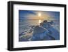 Canada, Manitoba, Winnipeg. Sunset on Lake Winnipeg spring ice.-Jaynes Gallery-Framed Photographic Print