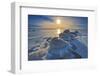 Canada, Manitoba, Winnipeg. Sunset on Lake Winnipeg spring ice.-Jaynes Gallery-Framed Photographic Print