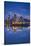 Canada, Montreal, Skyline and Old Port Along St. Lawrence River, Dusk-Walter Bibikow-Stretched Canvas
