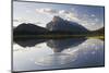 Canada, Mt Rundle, Vermillion Lake and Ripple-Peter Adams-Mounted Photographic Print