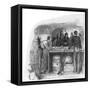 Canada Native Canadians of Manitoba Bartering Furs for Guns in a Trade Shop-William Ralston-Framed Stretched Canvas