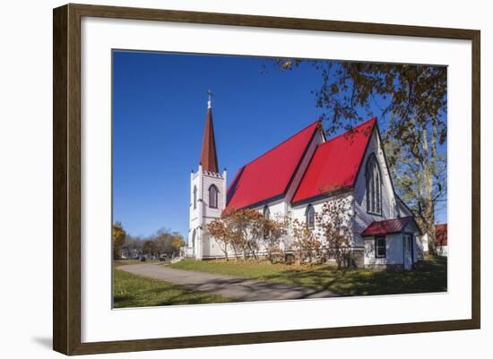 Canada, New Brunswick, Saint John River Valley, Gagetown. St John Anglican Church, b. 1880.-Walter Bibikow-Framed Photographic Print