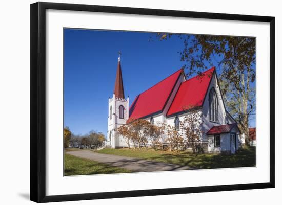 Canada, New Brunswick, Saint John River Valley, Gagetown. St John Anglican Church, b. 1880.-Walter Bibikow-Framed Photographic Print