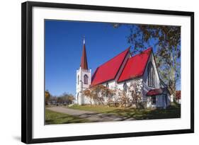 Canada, New Brunswick, Saint John River Valley, Gagetown. St John Anglican Church, b. 1880.-Walter Bibikow-Framed Photographic Print