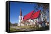 Canada, New Brunswick, Saint John River Valley, Gagetown. St John Anglican Church, b. 1880.-Walter Bibikow-Framed Stretched Canvas