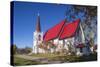 Canada, New Brunswick, Saint John River Valley, Gagetown. St John Anglican Church, b. 1880.-Walter Bibikow-Stretched Canvas