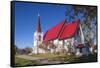 Canada, New Brunswick, Saint John River Valley, Gagetown. St John Anglican Church, b. 1880.-Walter Bibikow-Framed Stretched Canvas