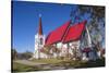 Canada, New Brunswick, Saint John River Valley, Gagetown. St John Anglican Church, b. 1880.-Walter Bibikow-Stretched Canvas