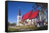 Canada, New Brunswick, Saint John River Valley, Gagetown. St John Anglican Church, b. 1880.-Walter Bibikow-Framed Stretched Canvas