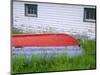 Canada, Newfoundland, Bauline East, Weathered Wooden Boat and Fishing Shed-John Barger-Mounted Photographic Print