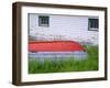 Canada, Newfoundland, Bauline East, Weathered Wooden Boat and Fishing Shed-John Barger-Framed Photographic Print