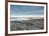 Canada, Nova Scotia, Blue Rocks. Coastal fishing village, rocky shoreline.-Walter Bibikow-Framed Photographic Print