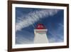 Canada, Nova Scotia, Cabot Trail. Cape Breton Highlands National Park, Neils Harbour Lighthouse.-Walter Bibikow-Framed Photographic Print