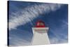 Canada, Nova Scotia, Cabot Trail. Cape Breton Highlands National Park, Neils Harbour Lighthouse.-Walter Bibikow-Stretched Canvas