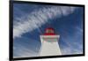 Canada, Nova Scotia, Cabot Trail. Cape Breton Highlands National Park, Neils Harbour Lighthouse.-Walter Bibikow-Framed Photographic Print