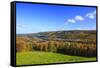 Canada, Nova Scotia, Cape Breton, Cabot Trail, Fall colors in Margaree-Patrick J. Wall-Framed Stretched Canvas