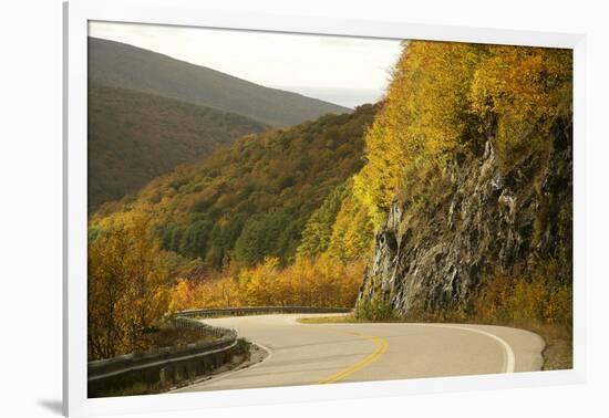 Canada, Nova Scotia, Cape Breton, Cabot Trail, in Fall Color-Patrick J^ Wall-Framed Photographic Print