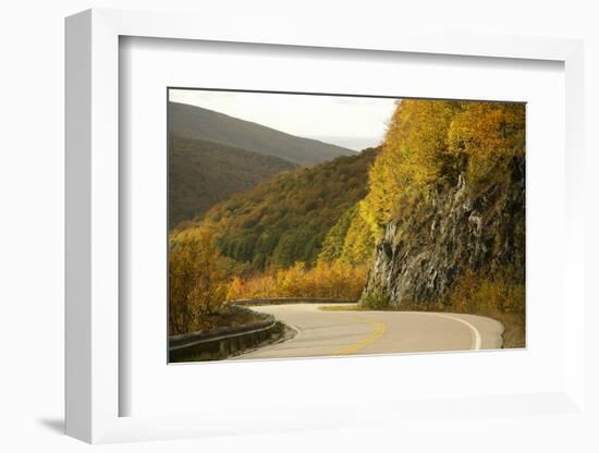 Canada, Nova Scotia, Cape Breton, Cabot Trail, in Fall Color-Patrick J^ Wall-Framed Photographic Print