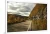 Canada, Nova Scotia, Cape Breton, Cabot Trail in Golden Fall Color-Patrick J. Wall-Framed Photographic Print