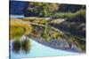 Canada, Nova Scotia, Cape Breton, Cabot Trail, Margaree river reflections-Patrick J. Wall-Stretched Canvas