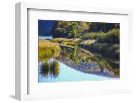 Canada, Nova Scotia, Cape Breton, Cabot Trail, Margaree river reflections-Patrick J. Wall-Framed Photographic Print