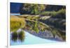 Canada, Nova Scotia, Cape Breton, Cabot Trail, Margaree river reflections-Patrick J. Wall-Framed Photographic Print