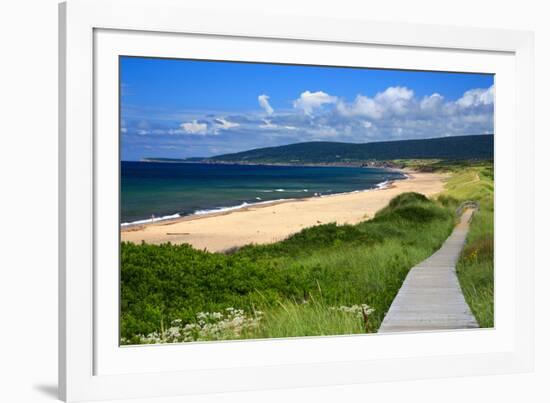 Canada, Nova Scotia, Cape Breton, Inverness Beach Boardwalk-Patrick J^ Wall-Framed Photographic Print