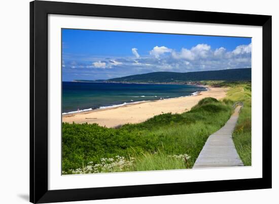 Canada, Nova Scotia, Cape Breton, Inverness Beach Boardwalk-Patrick J^ Wall-Framed Photographic Print