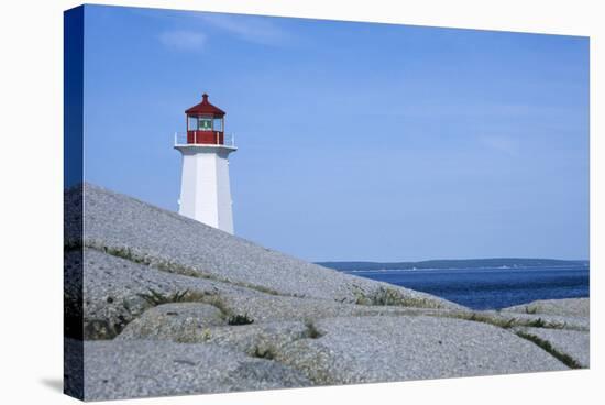 Canada, Nova Scotia, Early Morning at Peggy's Cove Light-Ann Collins-Stretched Canvas