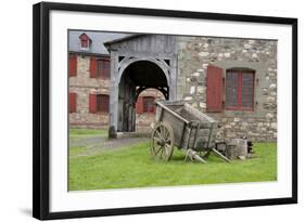 Canada, Nova Scotia, Louisbourg. Fortress of Louisbourg. Wooden Wagon-Cindy Miller Hopkins-Framed Photographic Print