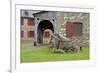 Canada, Nova Scotia, Louisbourg. Fortress of Louisbourg. Wooden Wagon-Cindy Miller Hopkins-Framed Photographic Print