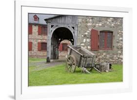 Canada, Nova Scotia, Louisbourg. Fortress of Louisbourg. Wooden Wagon-Cindy Miller Hopkins-Framed Photographic Print