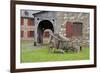 Canada, Nova Scotia, Louisbourg. Fortress of Louisbourg. Wooden Wagon-Cindy Miller Hopkins-Framed Photographic Print