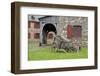 Canada, Nova Scotia, Louisbourg. Fortress of Louisbourg. Wooden Wagon-Cindy Miller Hopkins-Framed Photographic Print