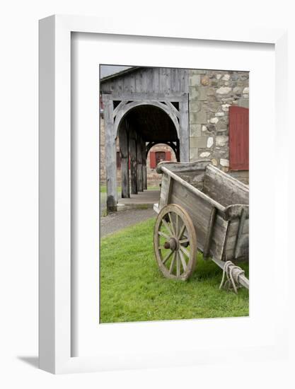 Canada, Nova Scotia, Louisbourg. Fortress of Louisbourg. Wooden Wagon-Cindy Miller Hopkins-Framed Photographic Print